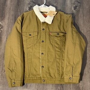 Levi's Khaki Sherpa-Lined Field Jacket